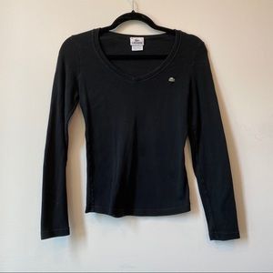 Lacoste Black Long Sleeve Crew Neck